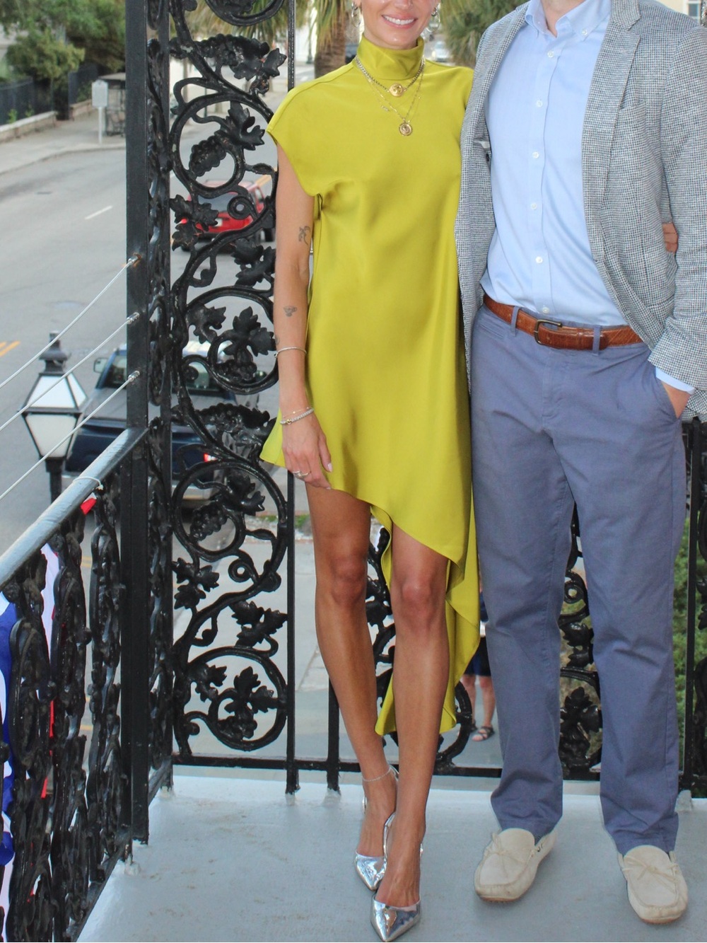 Lovers & Friends REINA MINI DRESS in Chartreuse
